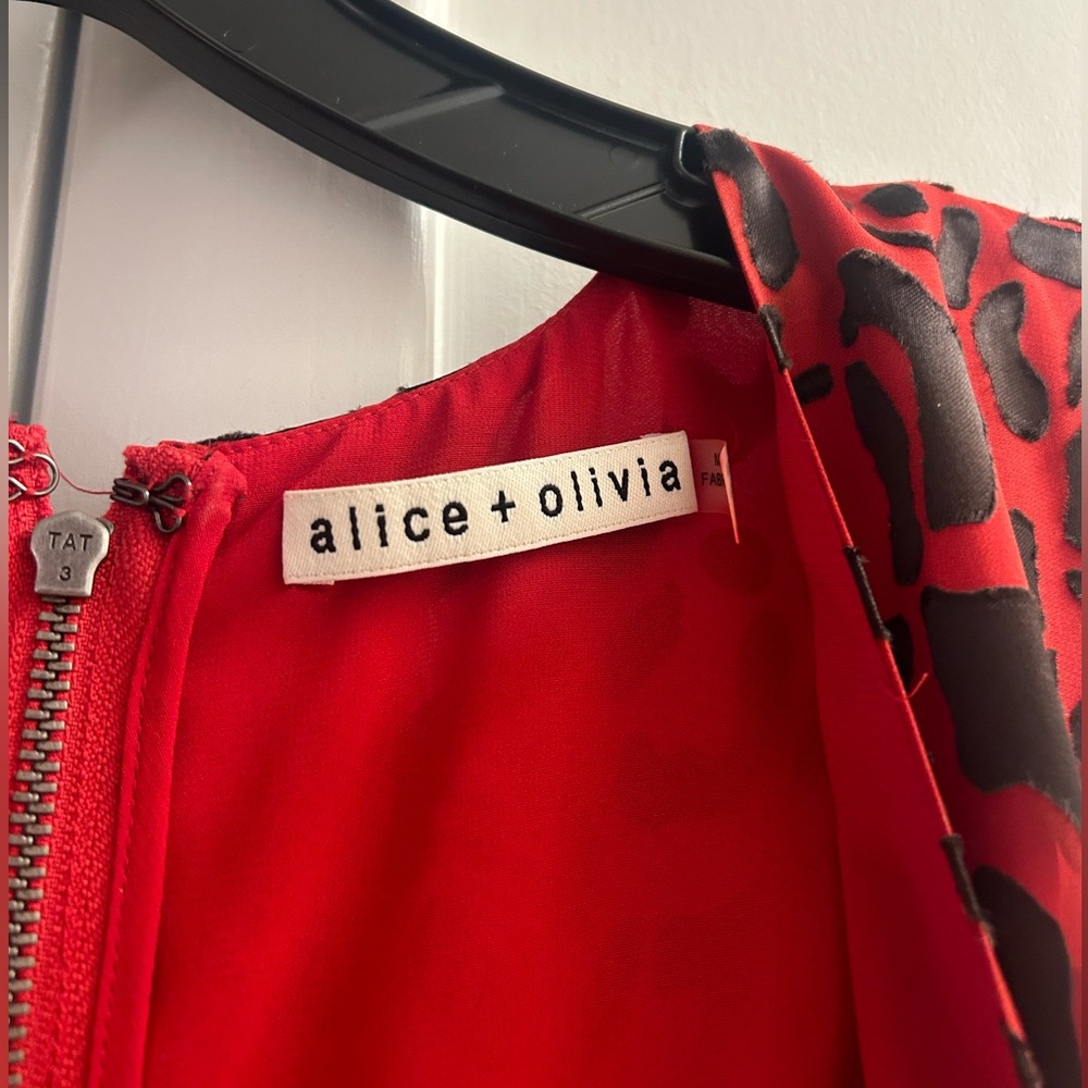 Alice & Olivia Red Leopard Print “Brooks” Dress - image 5